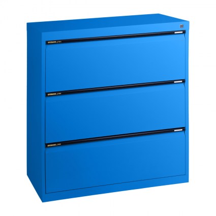 SLA3 - Statewide 3 Drawer Lateral Filing Cabinet - Blaze Blue2